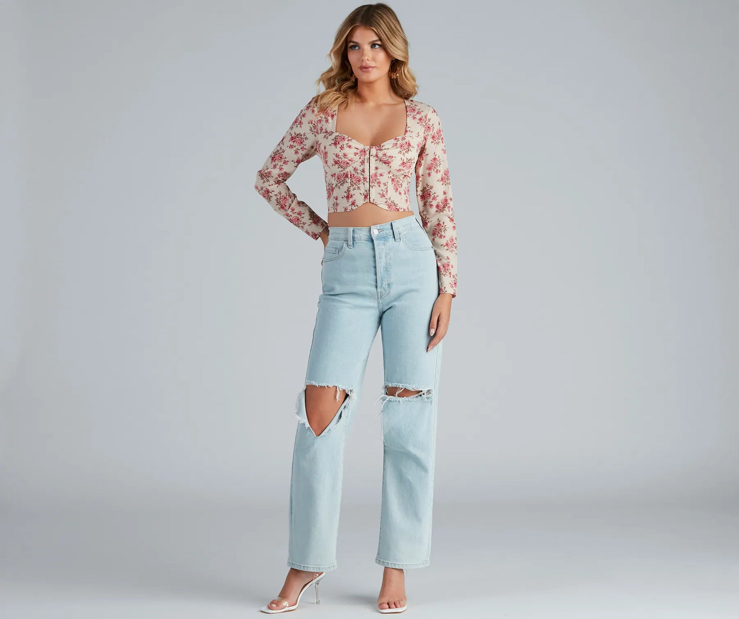 Boho Beauty Floral Corset Top