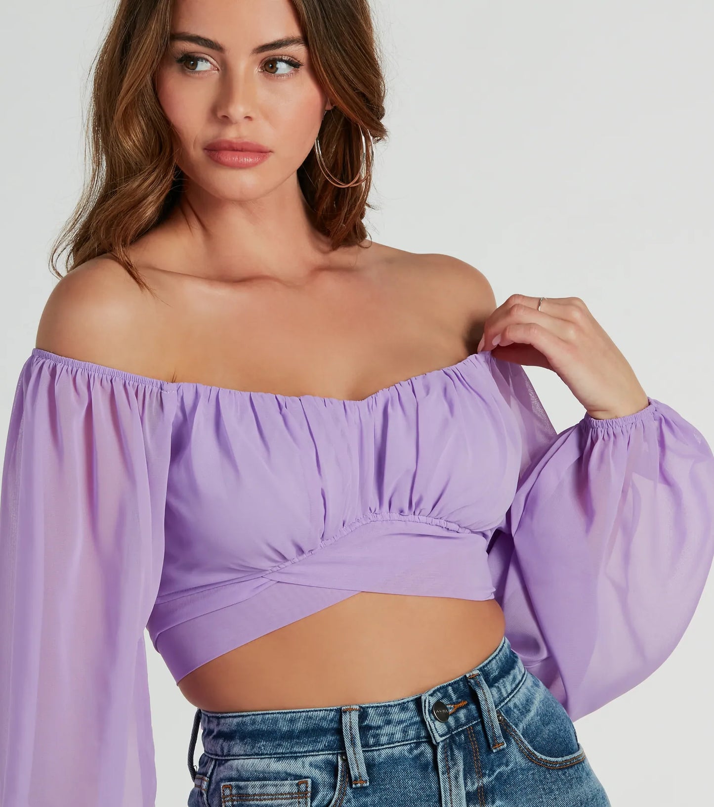 Such A Daydream Chiffon Crop Top