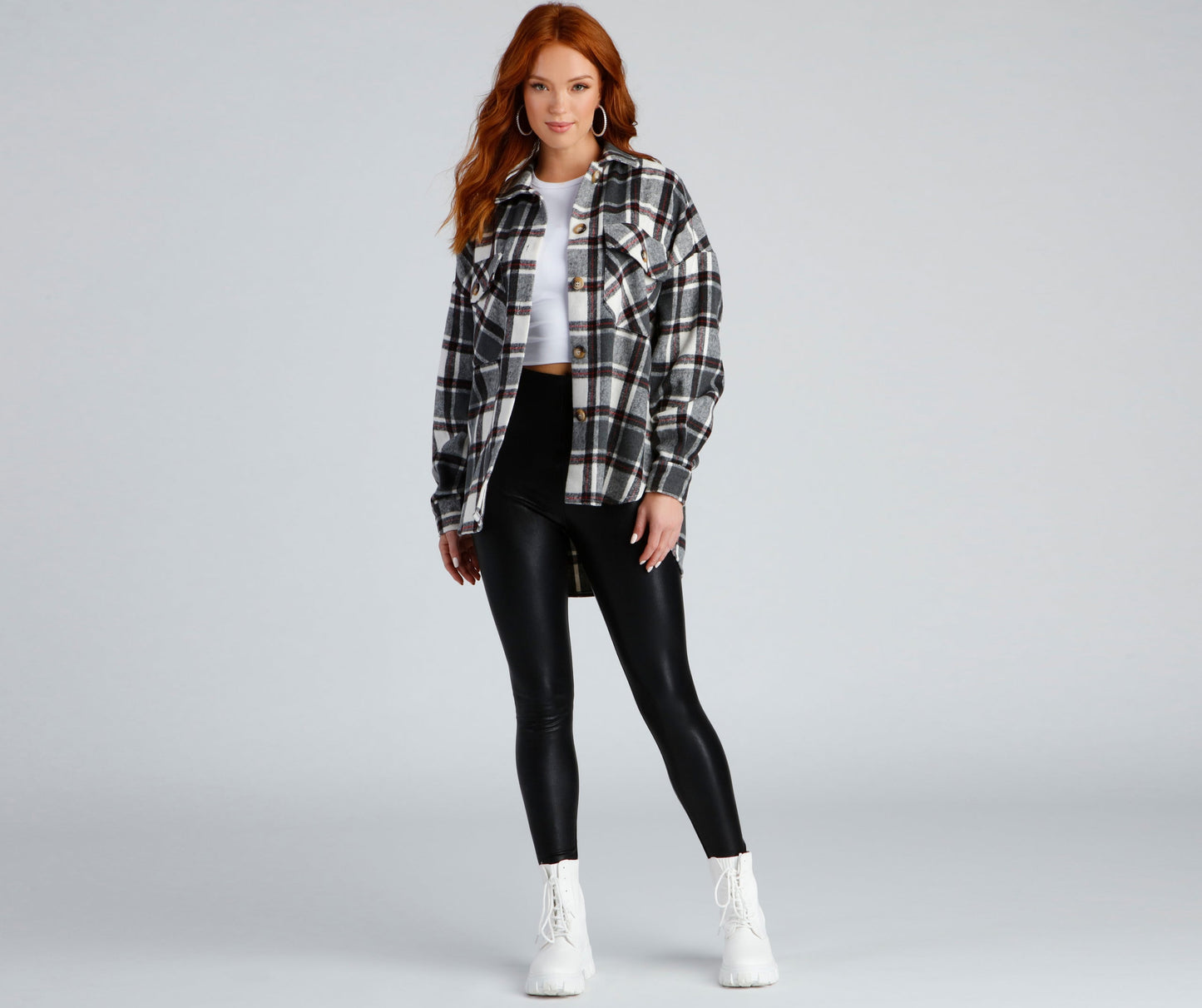 Casual Vibes Only Plaid Shacket