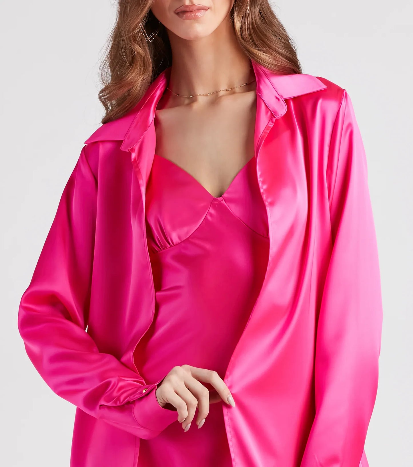 Forever Timeless Satin Collared Top
