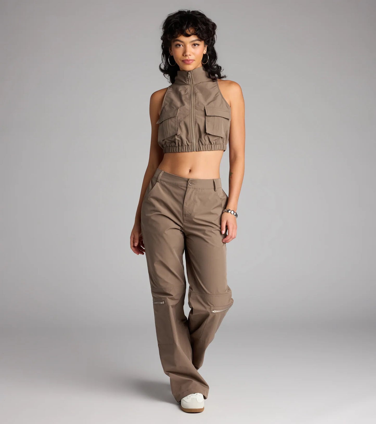 Zip It and Chill Mid-Rise Cargo Pants
