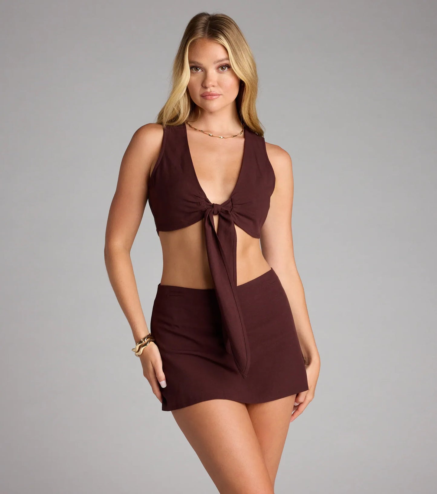 Sunny Daze Linen Mini Skort