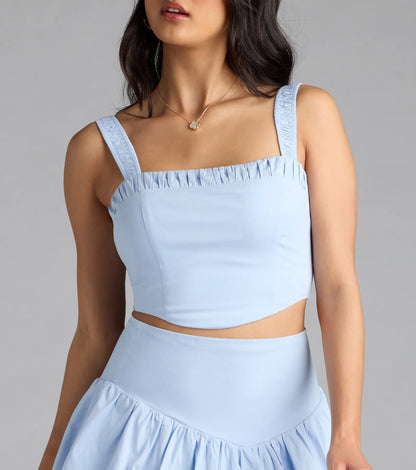 Classy Cutie Poplin Crop Top