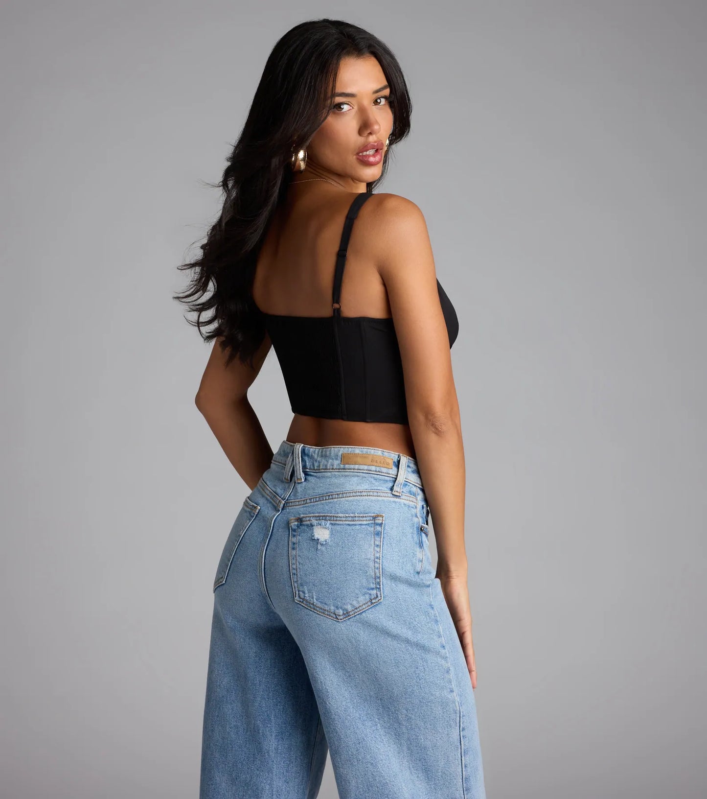 On Repeat V-Neck Corset Top