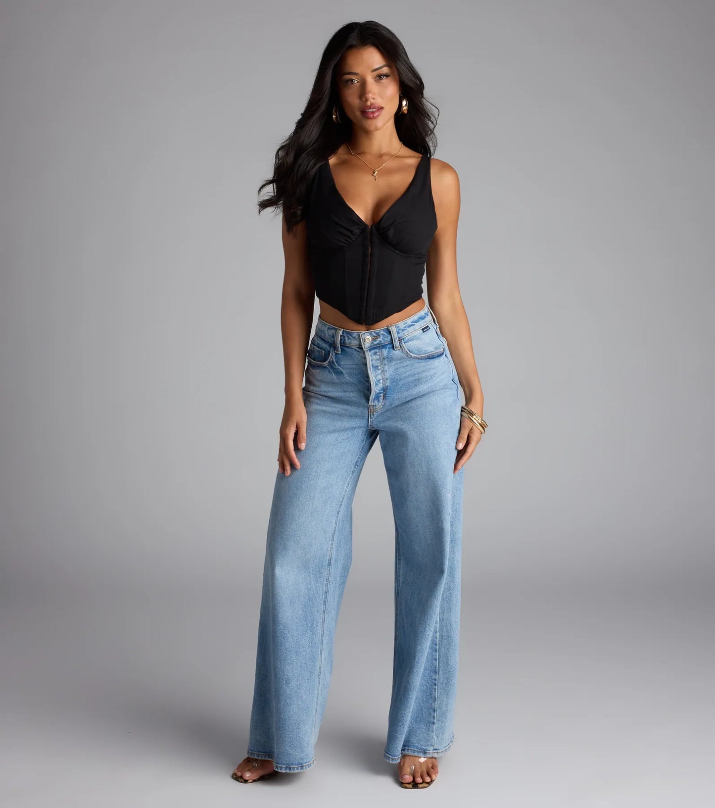 On Repeat V-Neck Corset Top