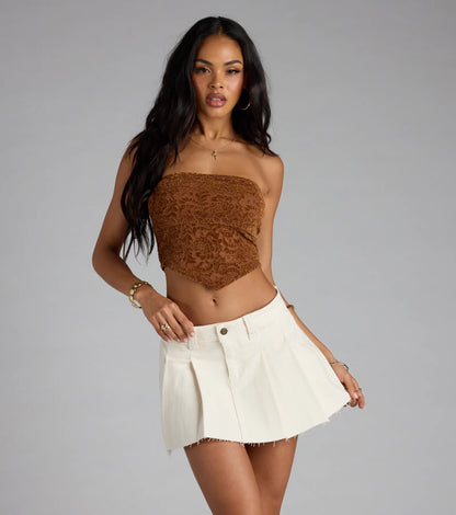 Be The Vibe Strapless Crop Top