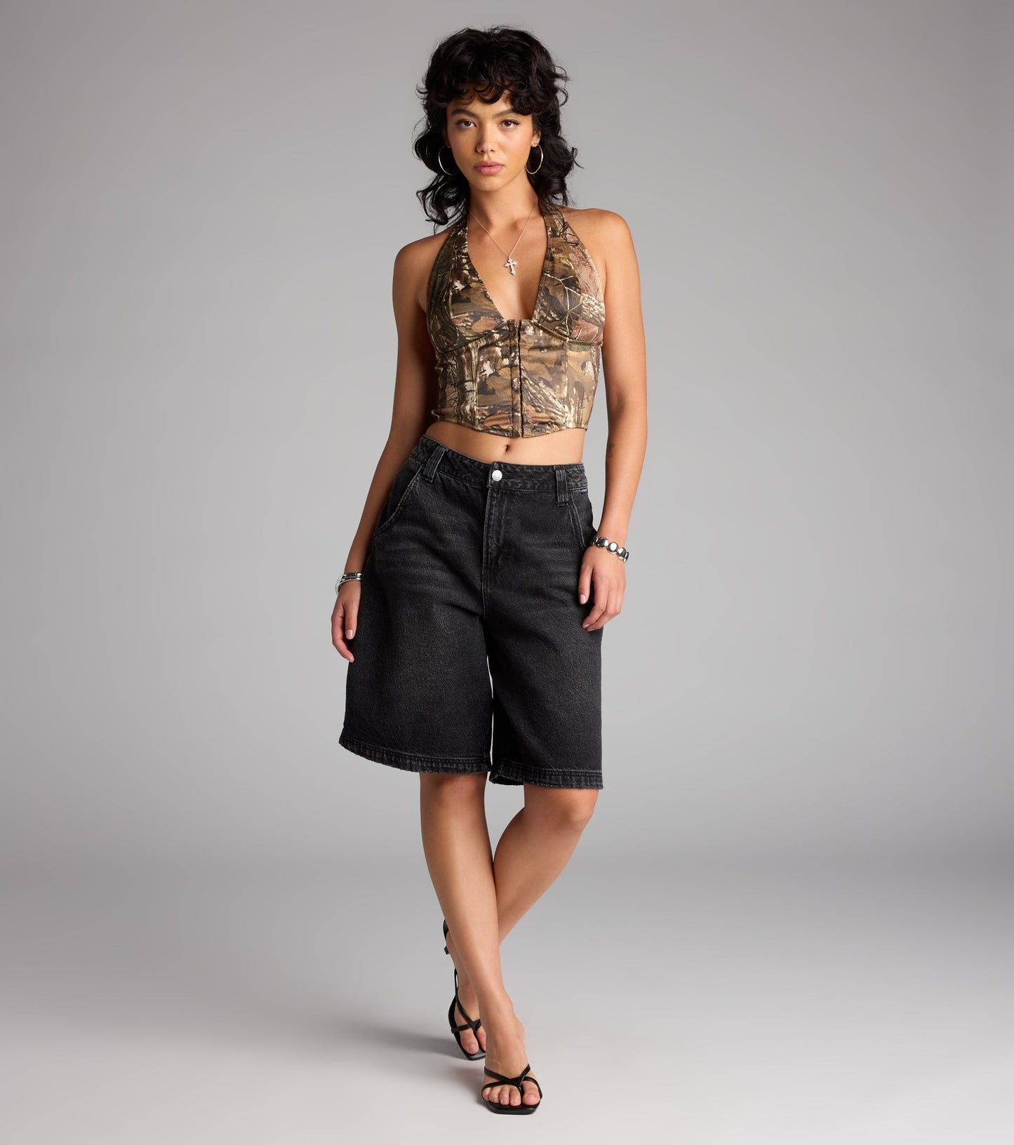 Camo Crush Halter Corset Top