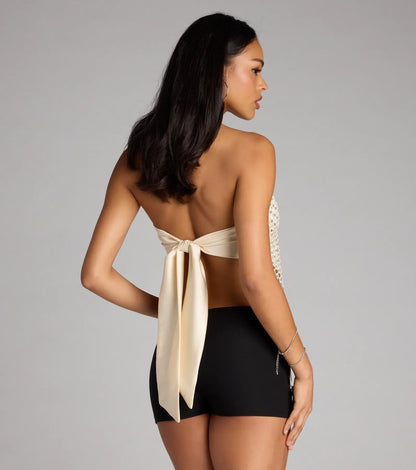 Sweet Like Fringe Sequin Hanky Top