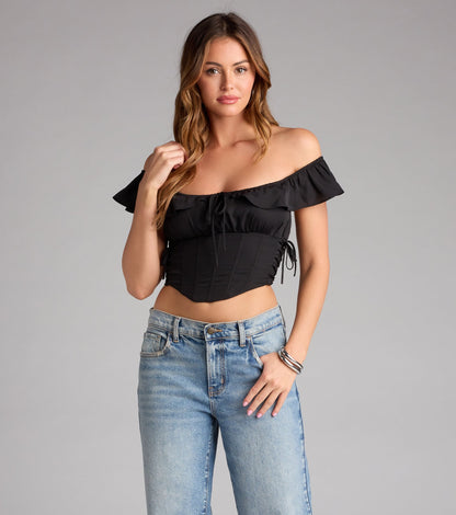 Drama Queen Energy Chiffon Corset Top