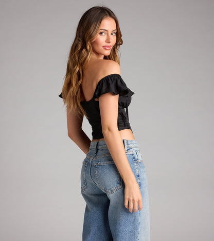Drama Queen Energy Chiffon Corset Top