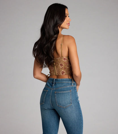 Swoon-Worthy Babe Lace-Up Corset Top