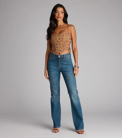 Swoon-Worthy Babe Lace-Up Corset Top