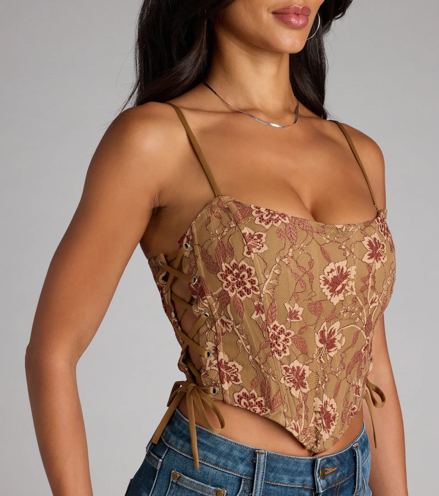 Swoon-Worthy Babe Lace-Up Corset Top
