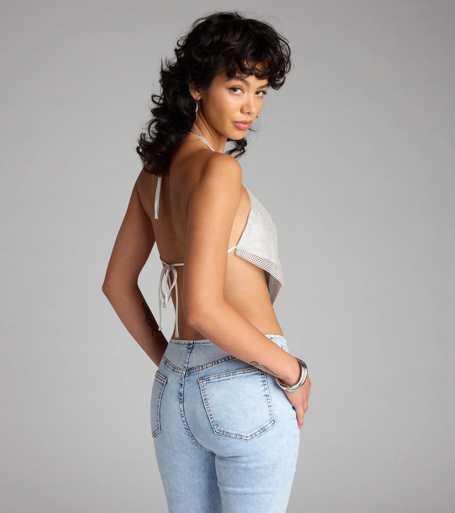 Certified Scene Stealer Rhinestone Chainmail Top