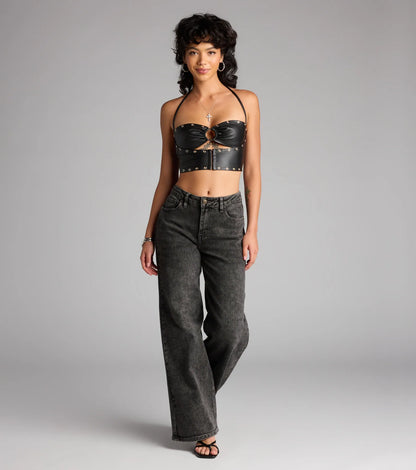 No Apologies Grommet Halter Top