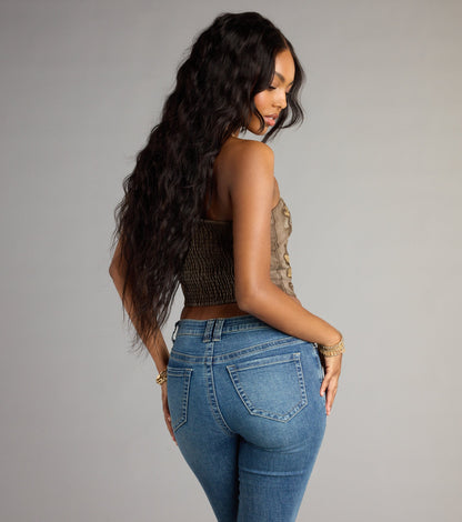 Boho Muse Embroidered Corset Top