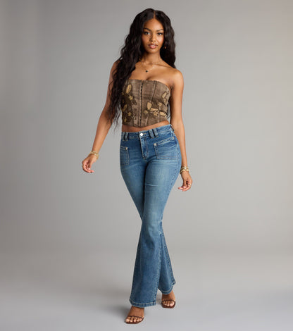 Boho Muse Embroidered Corset Top