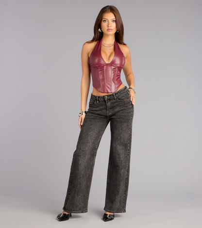 Undeniable Flair Halter Corset Top