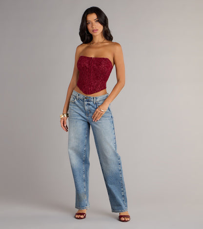 Sweet Obsession Strapless Lace Corset Top