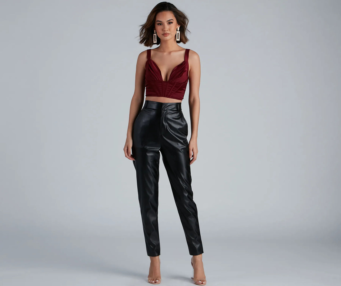 Pretty In Pleats Satin Cropped Corset