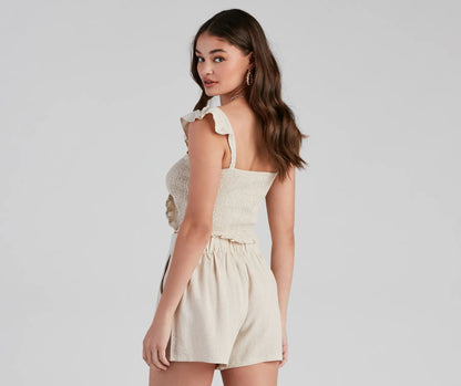 Casual And Chic Tie Front Top