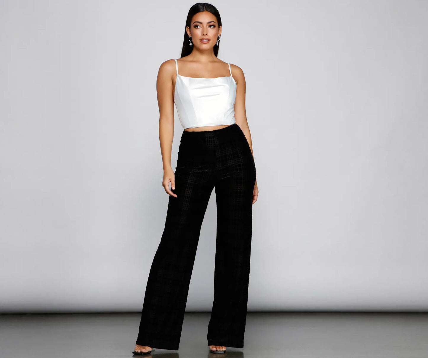 Love Note Satin Cowl Crop Top