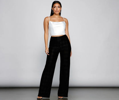 Love Note Satin Cowl Crop Top