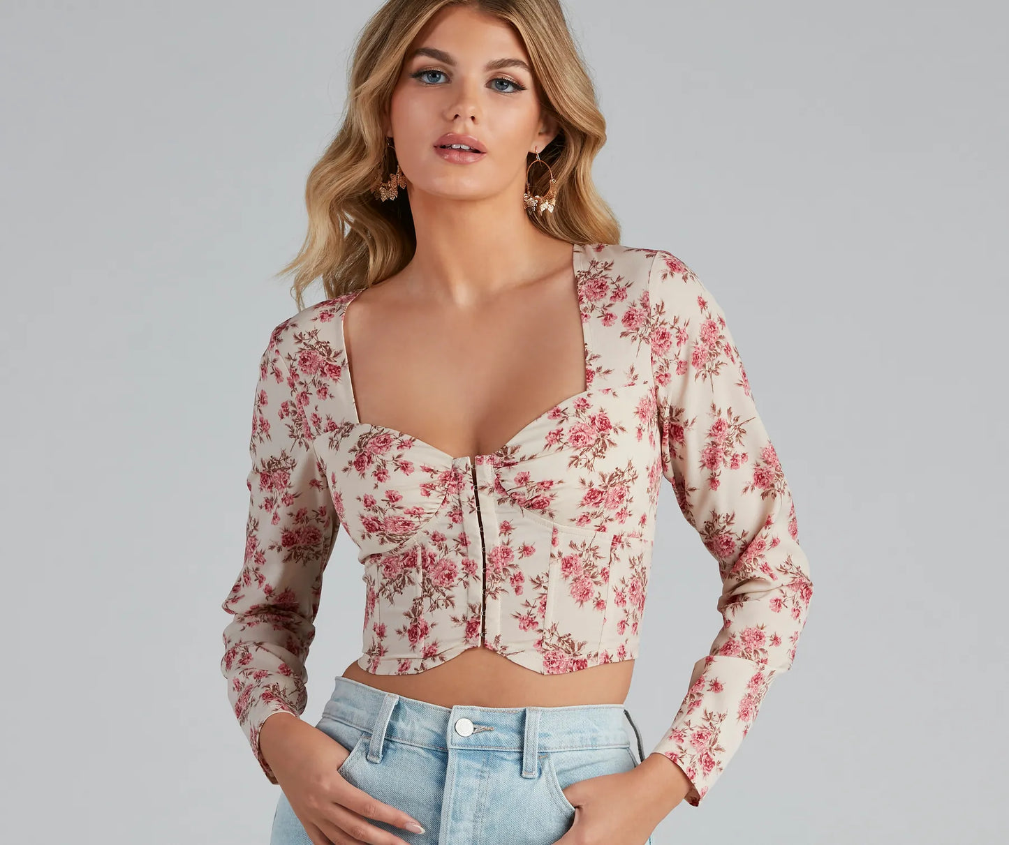 Boho Beauty Floral Corset Top
