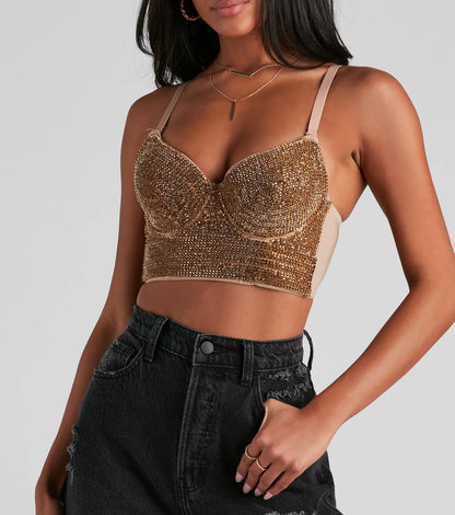 Dazzling Glow Embellished Bustier
