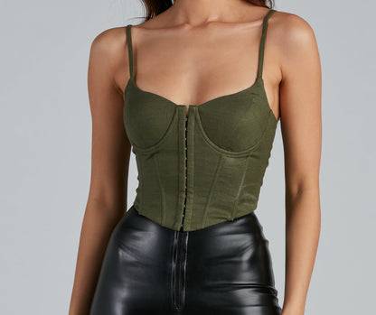 Everyday Trendsetter Cropped Corset Top