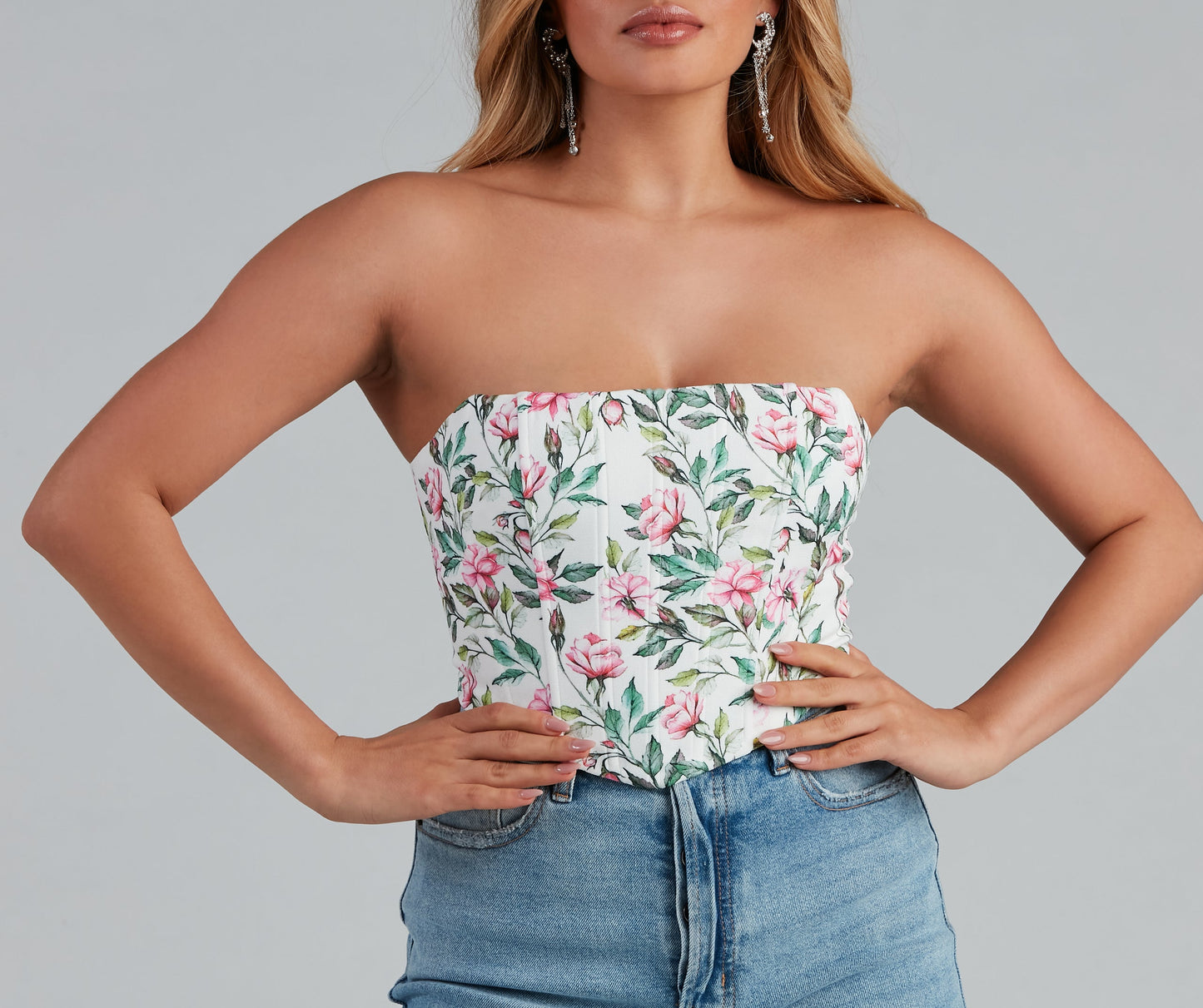 Effortless Floral Beauty Corset Top