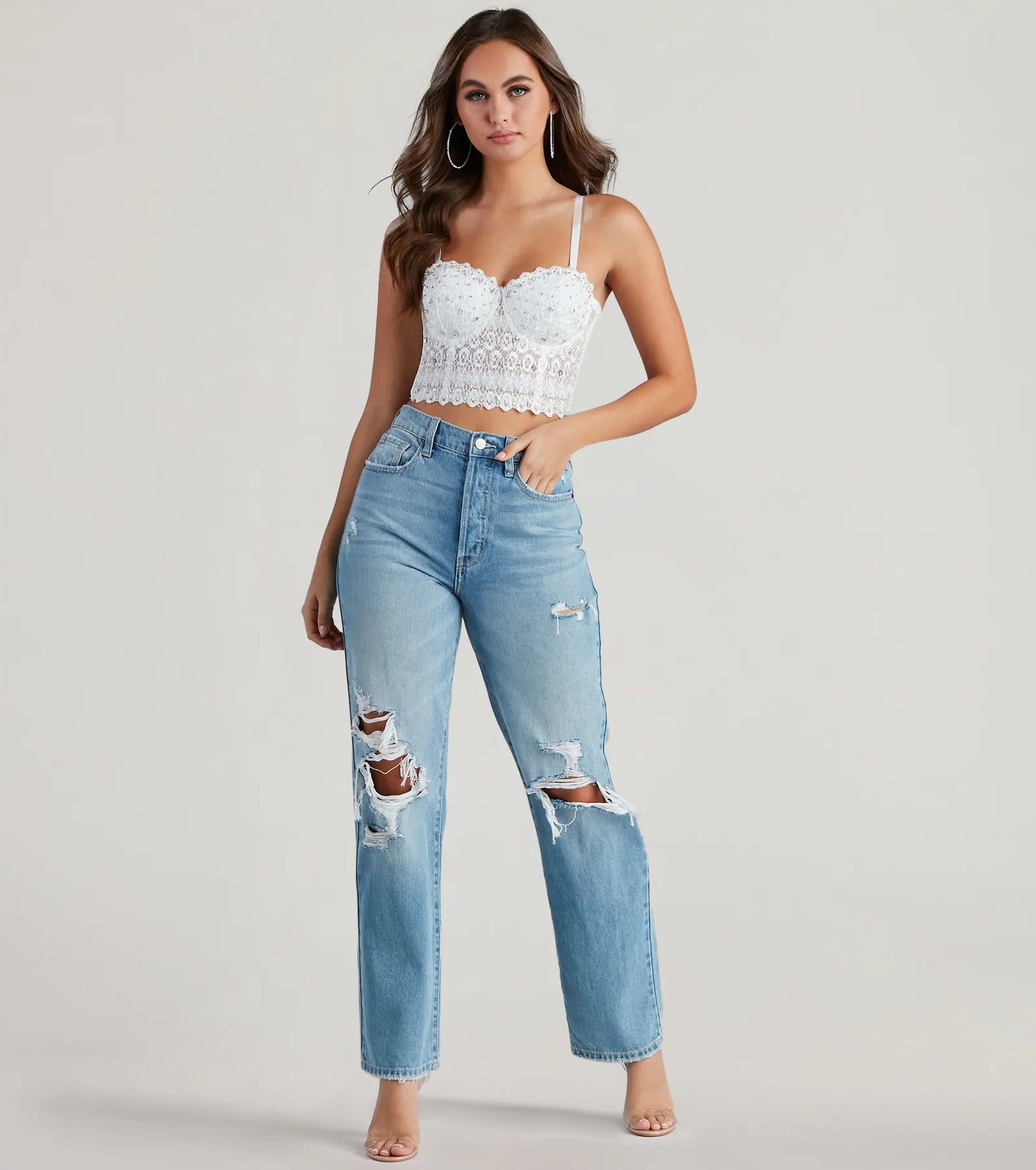 Reigning Lace Bustier Top