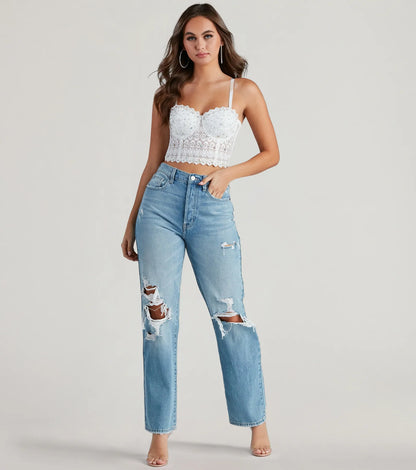 Reigning Lace Bustier Top