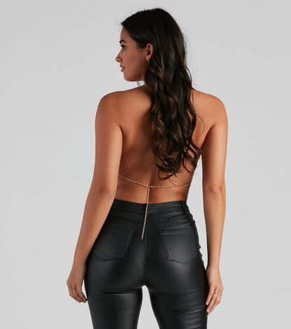 It Girl Open Back Chainmail Top