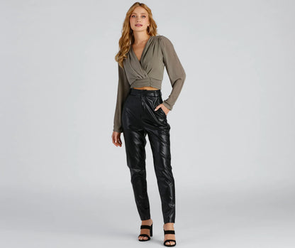 Playing Favorites Chiffon Button Top