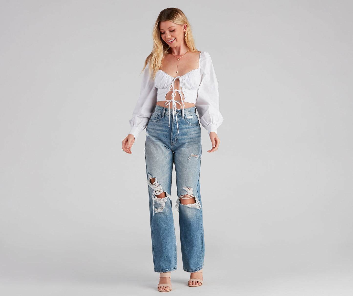 Charming Chic Peasant Sleeve Top