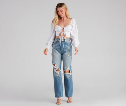 Charming Chic Peasant Sleeve Top