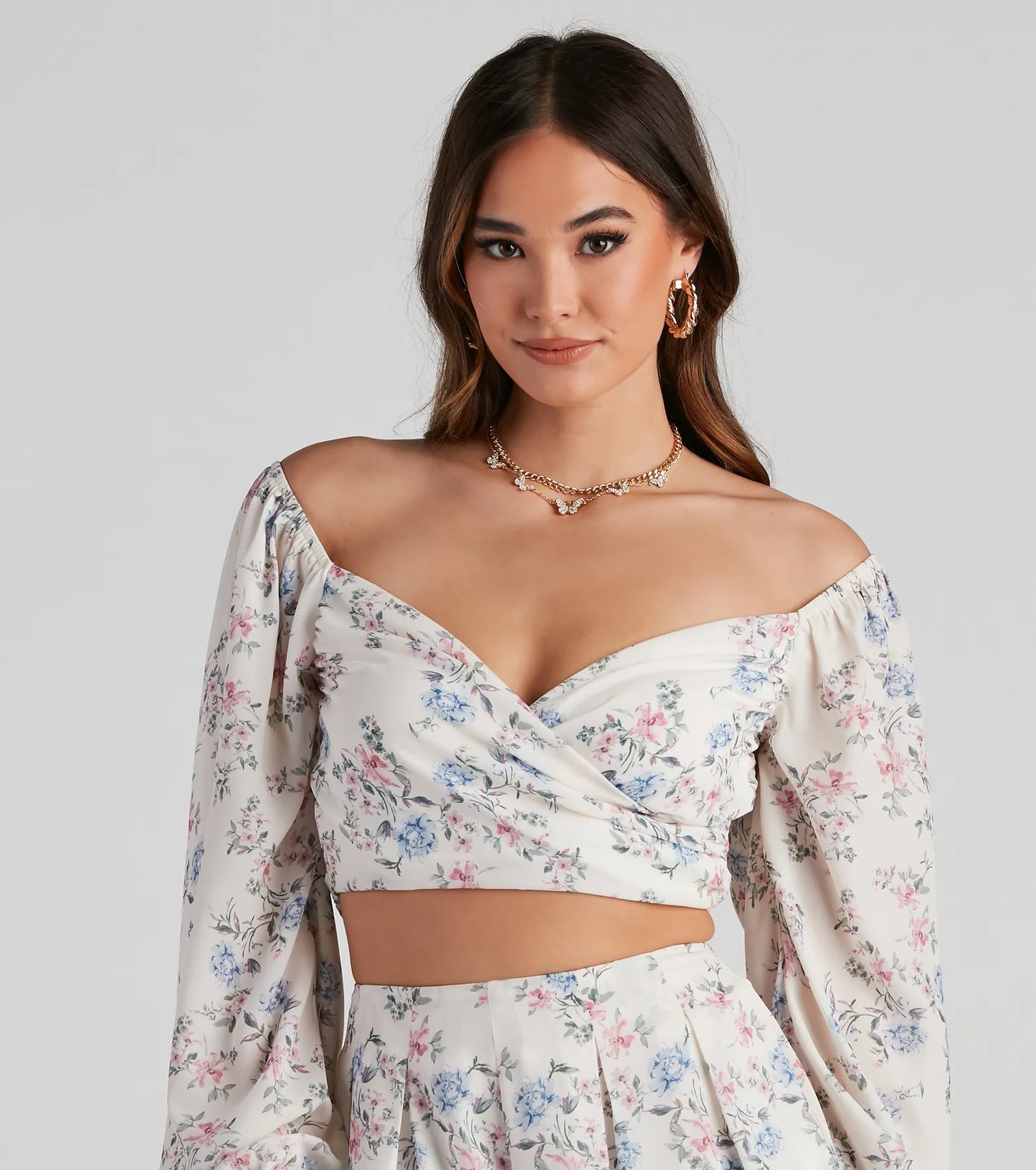 Secret Garden Chiffon Surplice Top