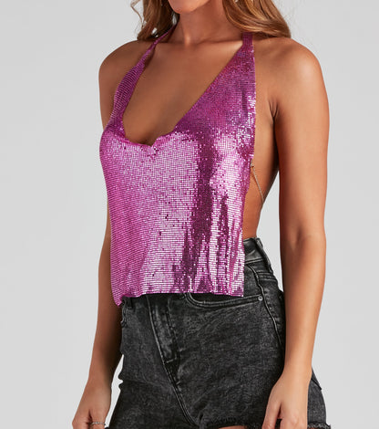 You've Got Mail Chain Halter Top