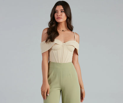 Forever Femme Cold Shoulder Corset