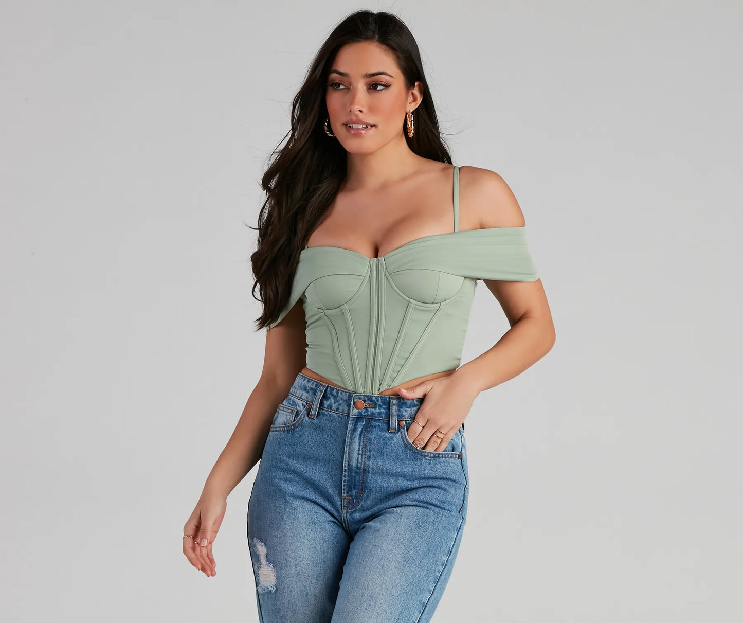 Forever Femme Cold Shoulder Corset