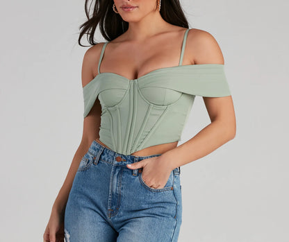 Forever Femme Cold Shoulder Corset