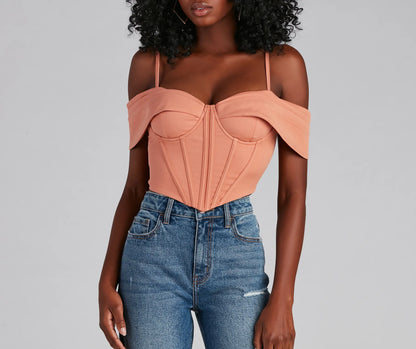 Forever Femme Cold Shoulder Corset