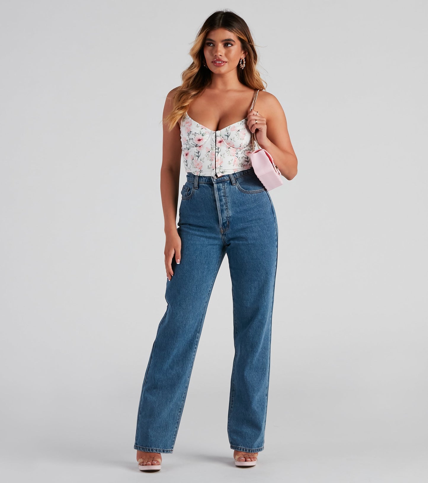 Cue Floral Sweetheart Bustier