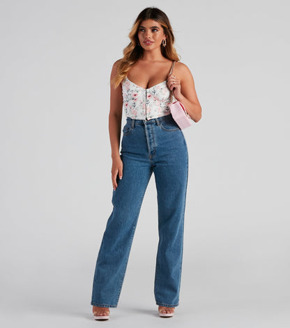 Cue Floral Sweetheart Bustier