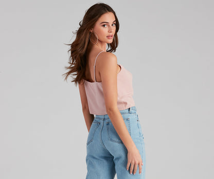 Class Act Cowl Neck Cami Top