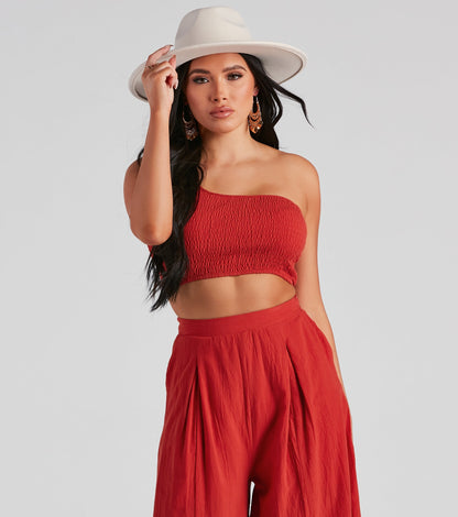 Get Together Smocked Crop Top