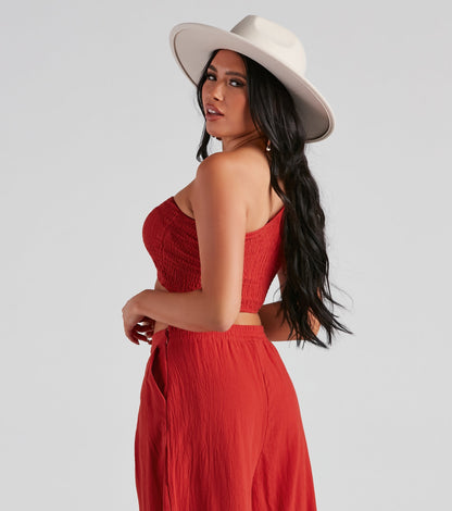 Get Together Smocked Crop Top