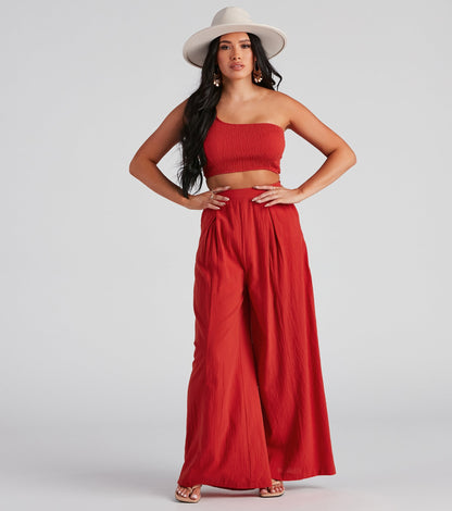 Get Together Smocked Crop Top