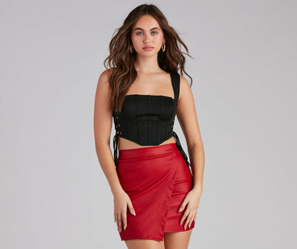 Another Drink Lace-Up Ponte Bustier